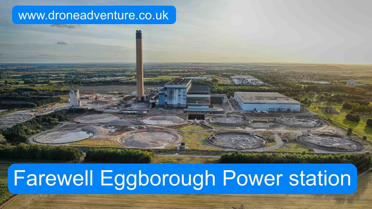 Farewell Eggborough Power Station: 4K Drone video showing Eggborough after the demolition and before