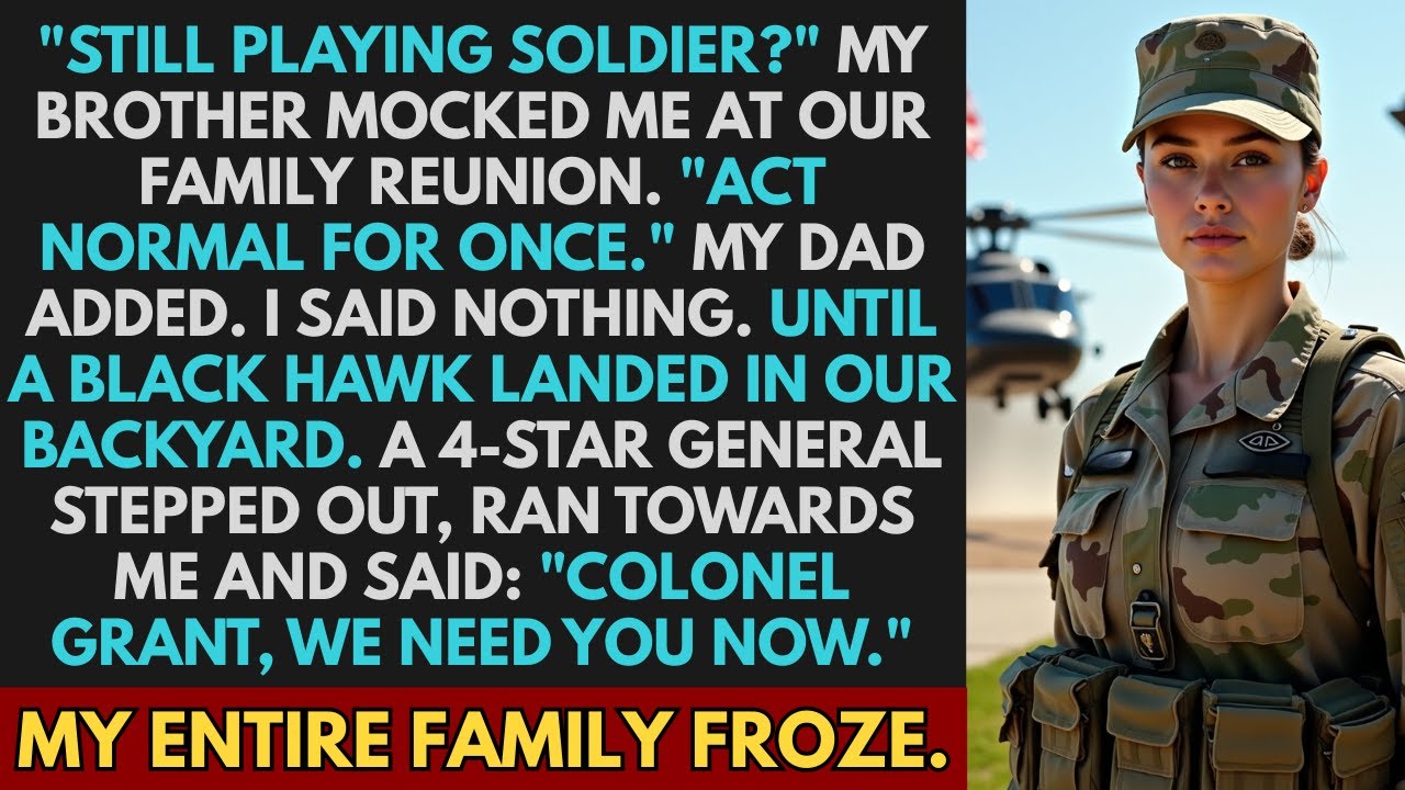 Family Called Me A Disappointment  - Until A BLACK HAWK Landed In Our Backyard With A 4-Star General