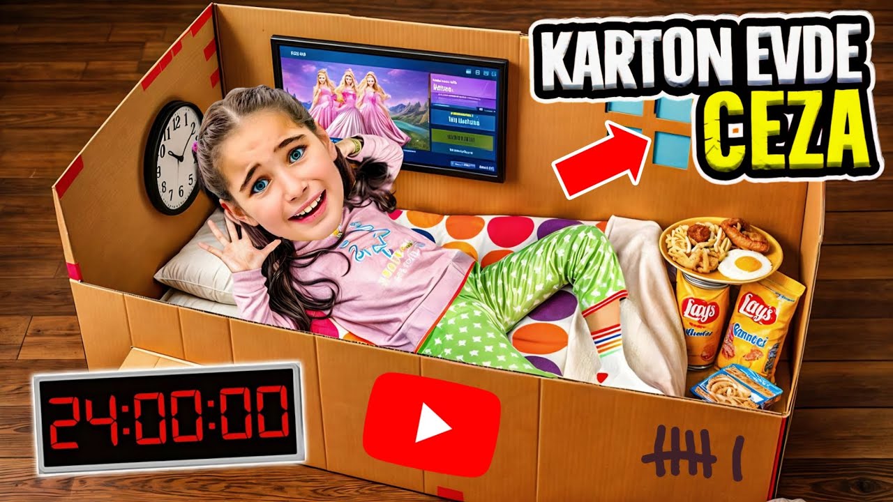 ELİF SİNEM KENDİNE EN KÜÇÜK KARTON EVİ YAPTI ‼️ KARTON EVDE CEZALI !! 