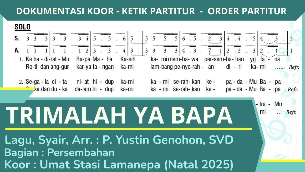 TRIMALAH YA BAPA oleh Stasi Lamanepa || Lagu Persembahan Katolik || Lagu Rohani Katolik