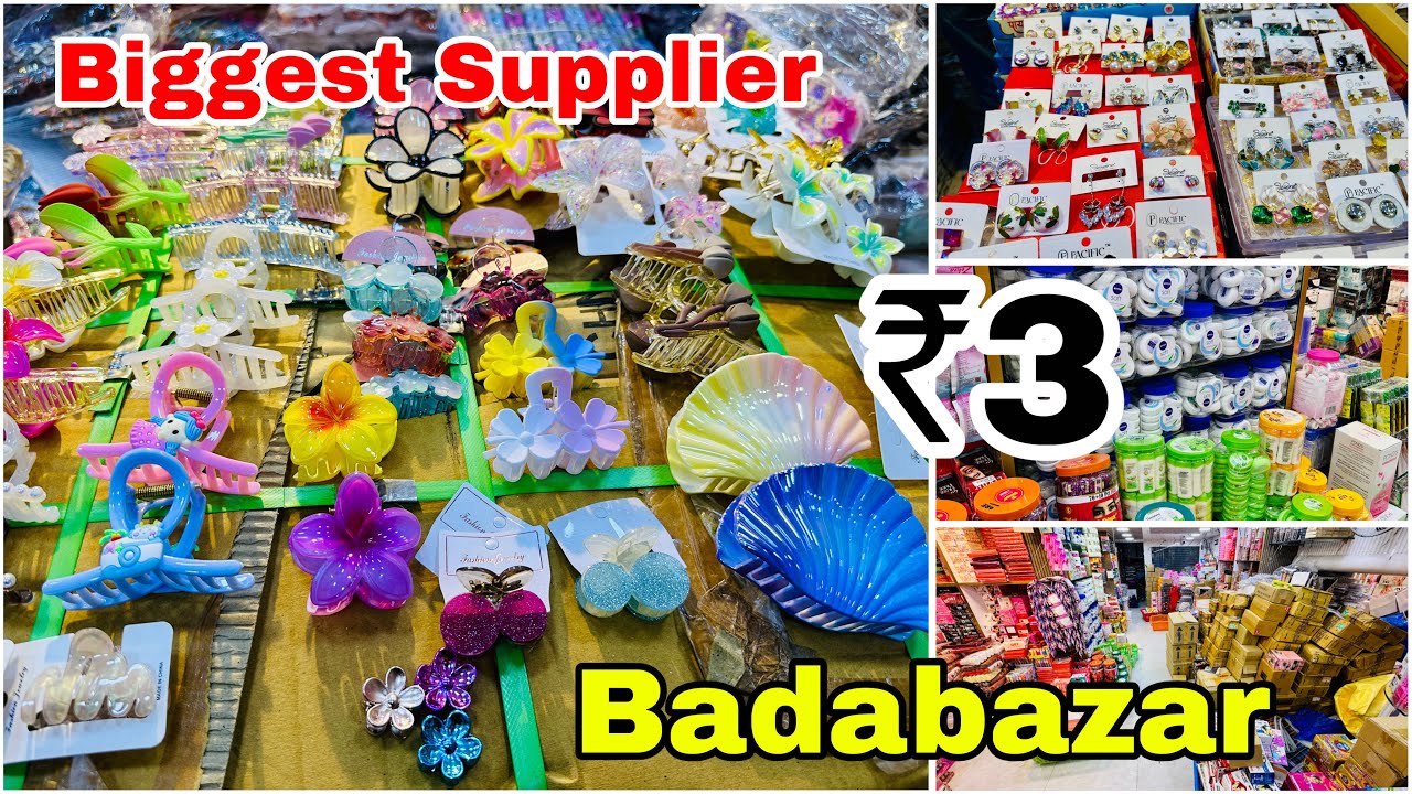 Badabazar wholesale market Kolkata || Hair accessories wholesale market Canning Street