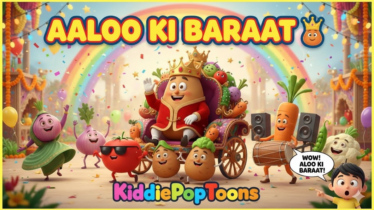 आलू की निकली बारात | Aloo Ki Baraat | Funny Kids Song | kids | Hindi Poem | Hindi Rhymes