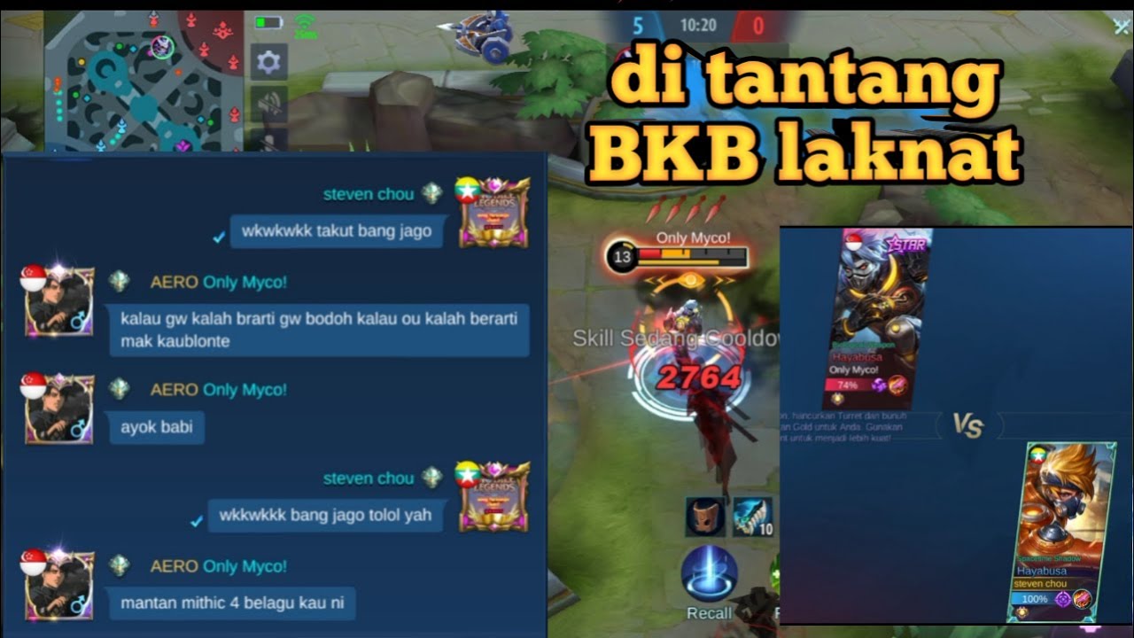 Hayabusa vs hayabusa !!! Di ajak by one sama bkb - mobile legends