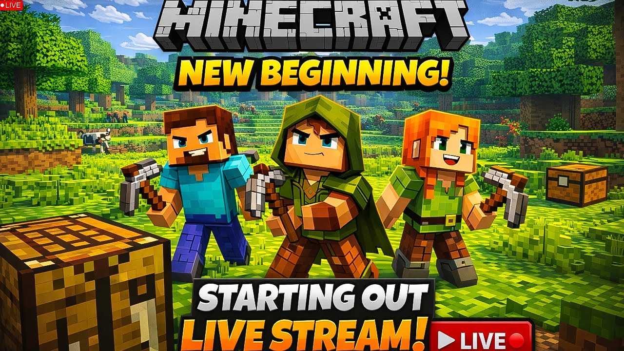 [LIVE] Minecraft | A Fresh Start! New Minecraft World With Friends😎|#minecraft #minecraftlive