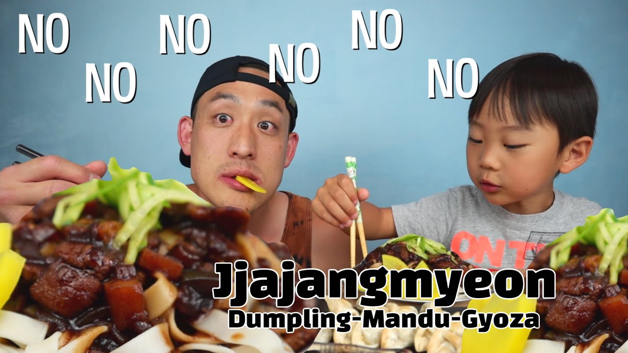 JJAJANGMYEON (BLACK BEAN NOODLES) MUKBANG!
