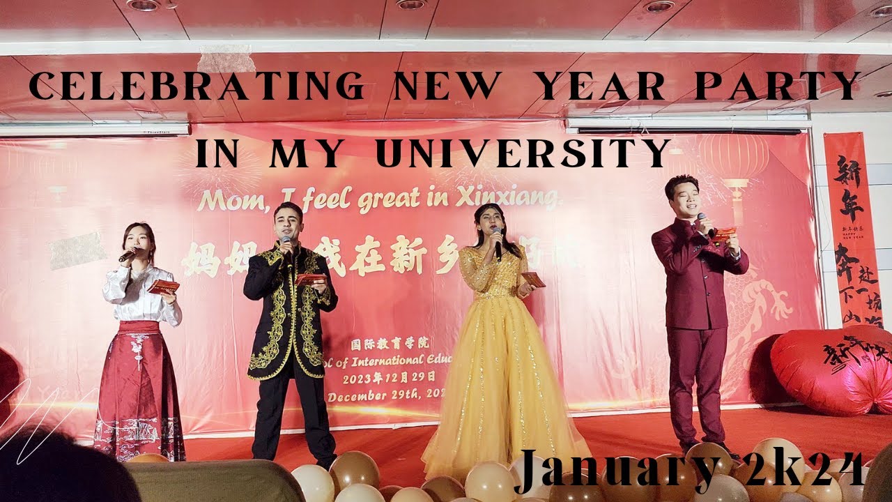 Celebrating New Year 2k24 party in my University #youtube#daily diaries#china#explorer#explore