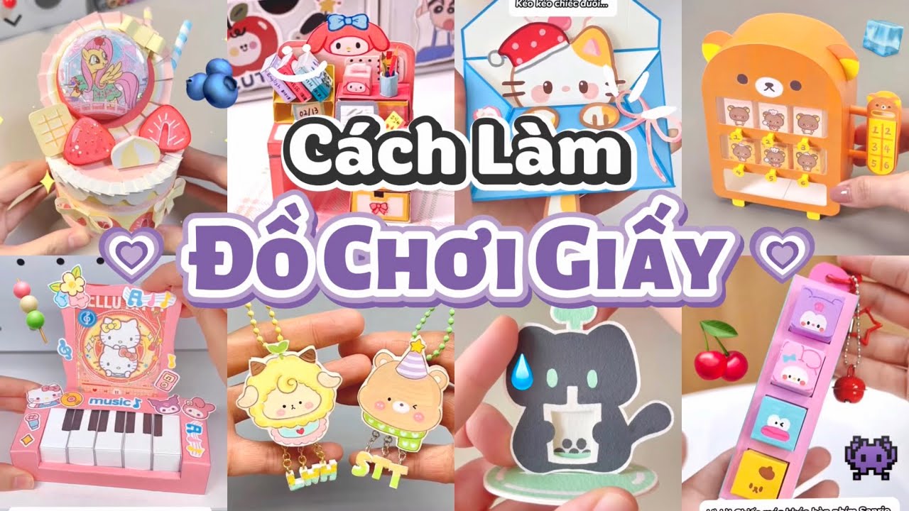 🌈C&aacute;ch l&agrave;m đồ chơi giấy | c&aacute;ch l&agrave;m squishy bằng giấy si&ecirc;u dễ | c&aacute;ch l&agrave;m đồ decor b&agrave;n học mini💦