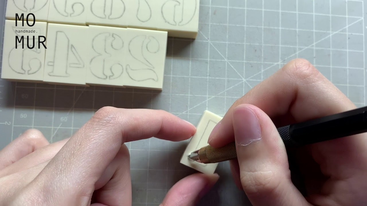 簡易手刻橡皮章教學 handmade stamp | 手刻印章 | MOMUR