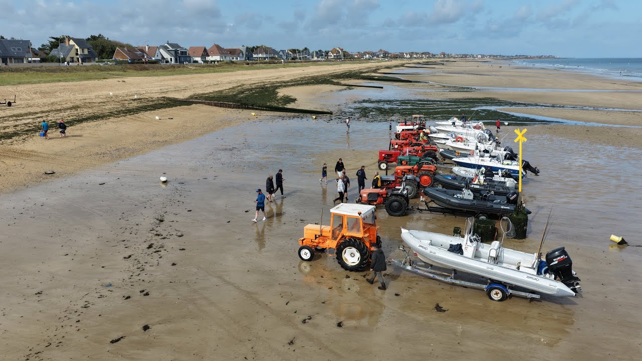 Sortie en mer à Colleville-Montgomery – Association Pêche Plaisance Collevillaise – Images drone