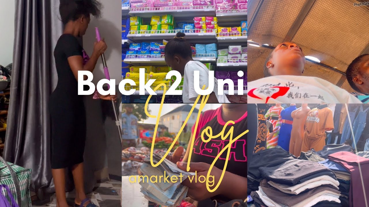 day in my life 🛒| a typical Lagos market vlog ..getting wears for less than $2 | back to Uni Vlog.