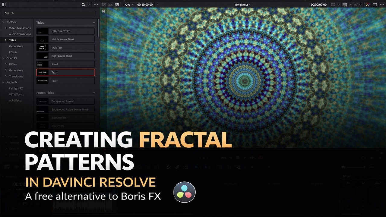 Fractal Patterns in DaVinci Resolve - The Free Alternative To Sapphire