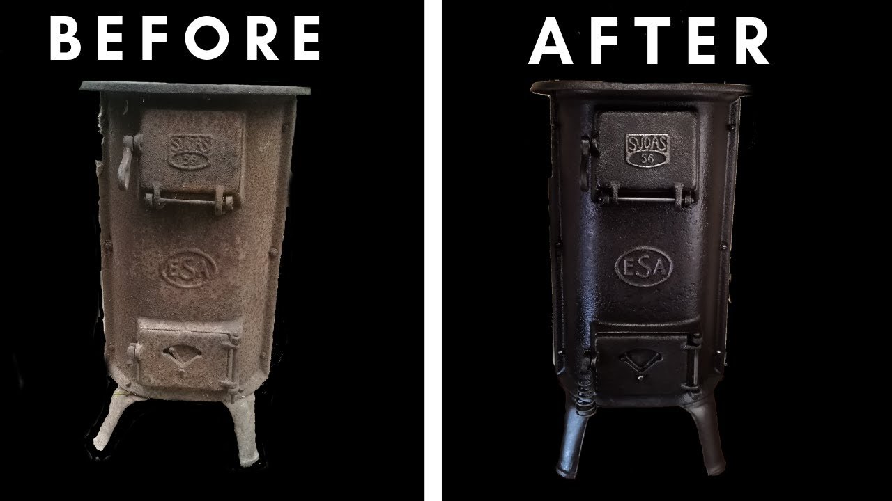 Rusted wood stove-Restoration