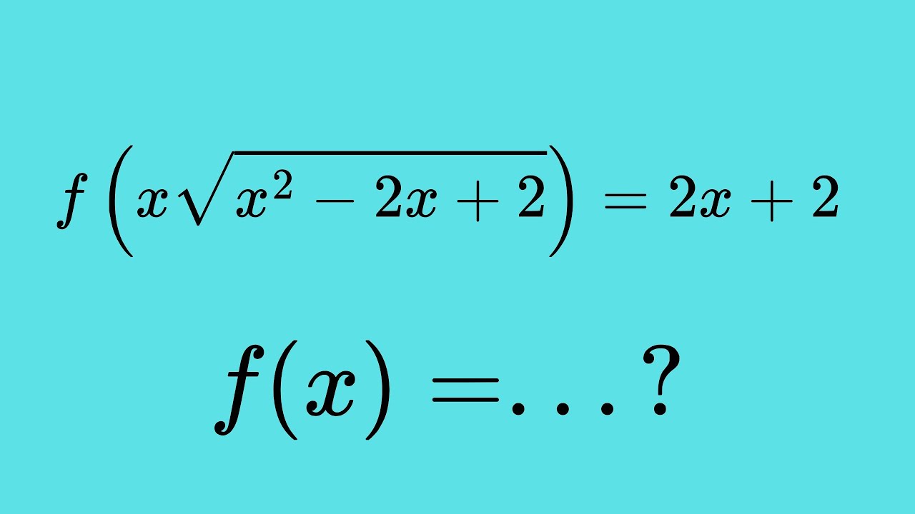 Find f(x)=...?