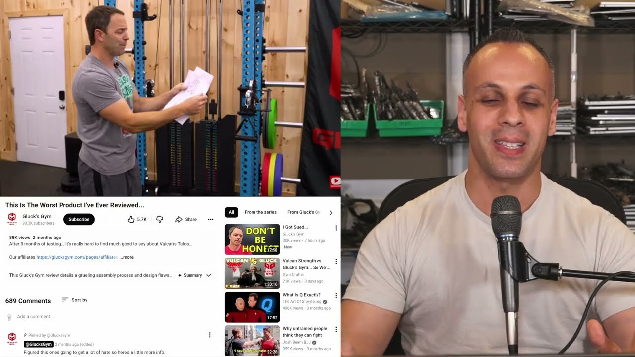 Vulcan Strength sues youtube reviewer over a bad review. Stop doing this...