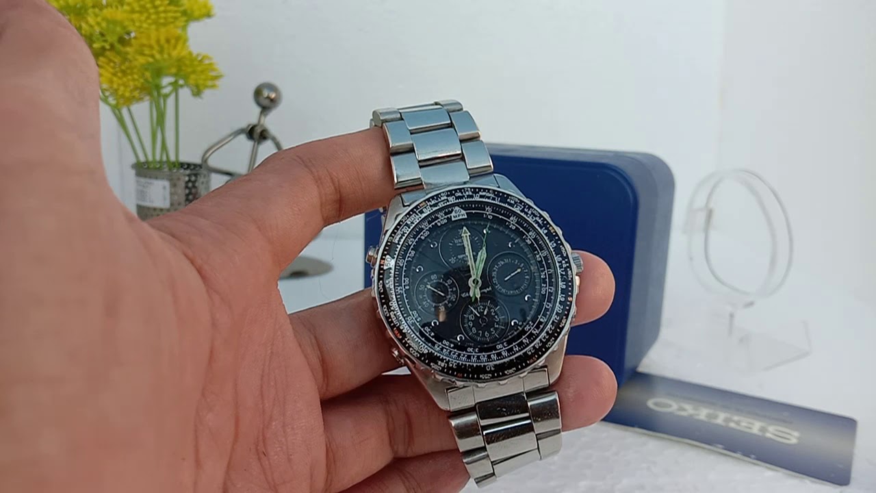 LELANG JAM TANGAN SEIKO PILOT FLIGHT MASTER 7T34-6A00