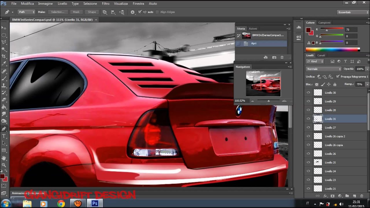 BMW 320 Compact Virtual Tuning Photoshop