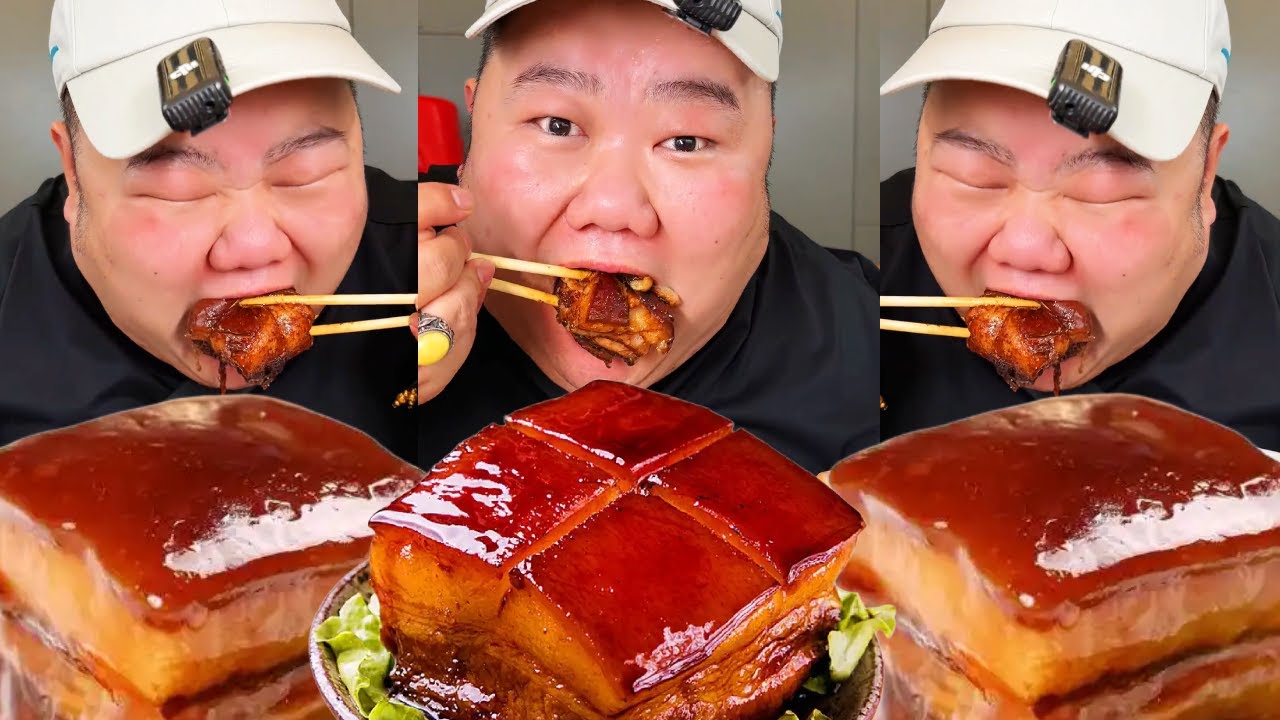【大胃王挑戰】挑戰吃徐州特色把子肉！一整塊色澤紅潤入口即化，拳頭大的獅子頭一口爆汁超滿足｜Food Challenge【櫻木花胖】