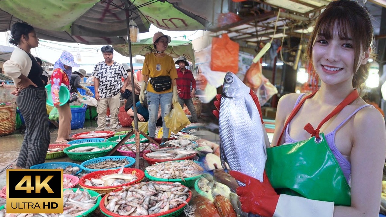 SUPER Busiest Local Fish Market – WONDERFUL Market Walk Tour [4K]