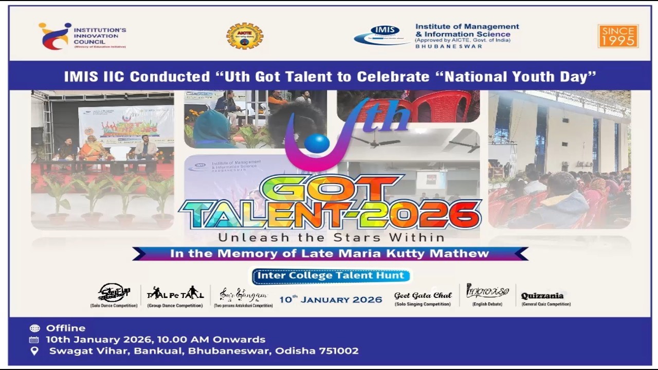 Uth Got Talent 2k26 | IMIS BHUBANESWAR