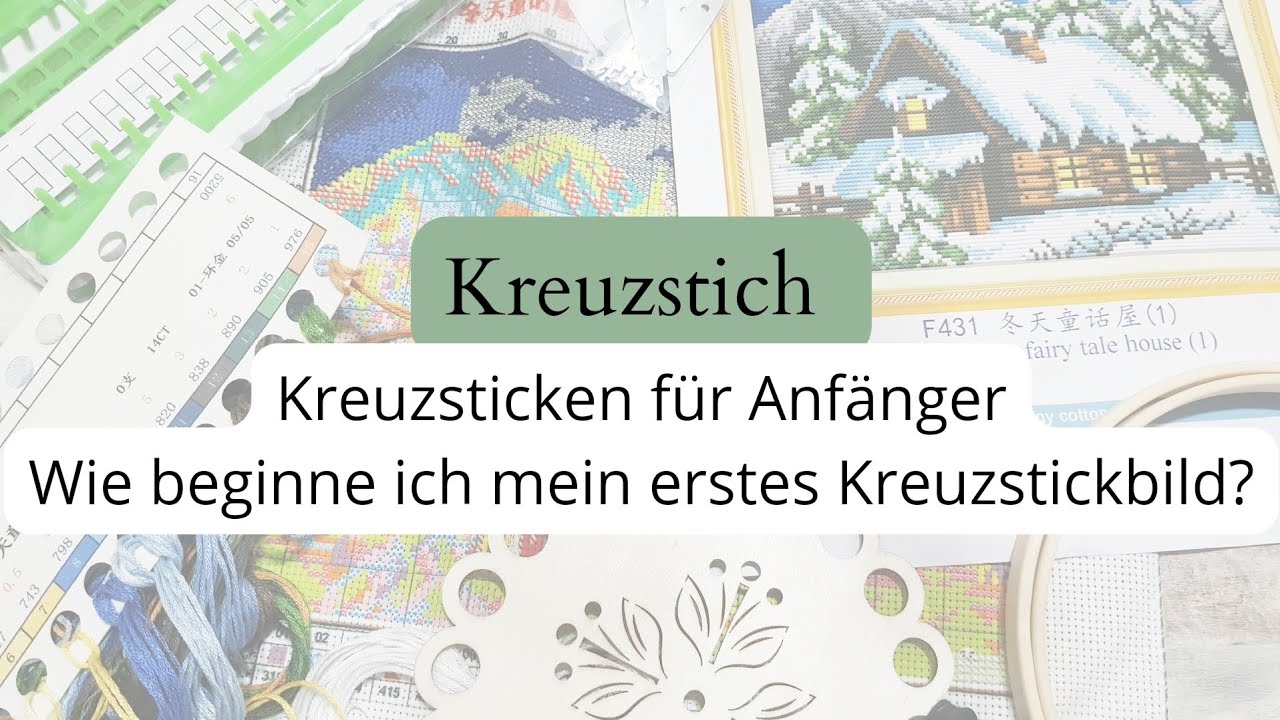 Flosstube / Kreuzstich für Anfänger auf Vordruck