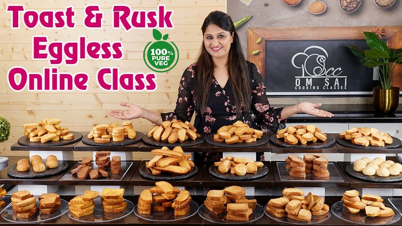 Toast & Rusk Eggless For Online Class Call☎️8551 8551 04,8551 8551 03 By Om Sai Cooking Class