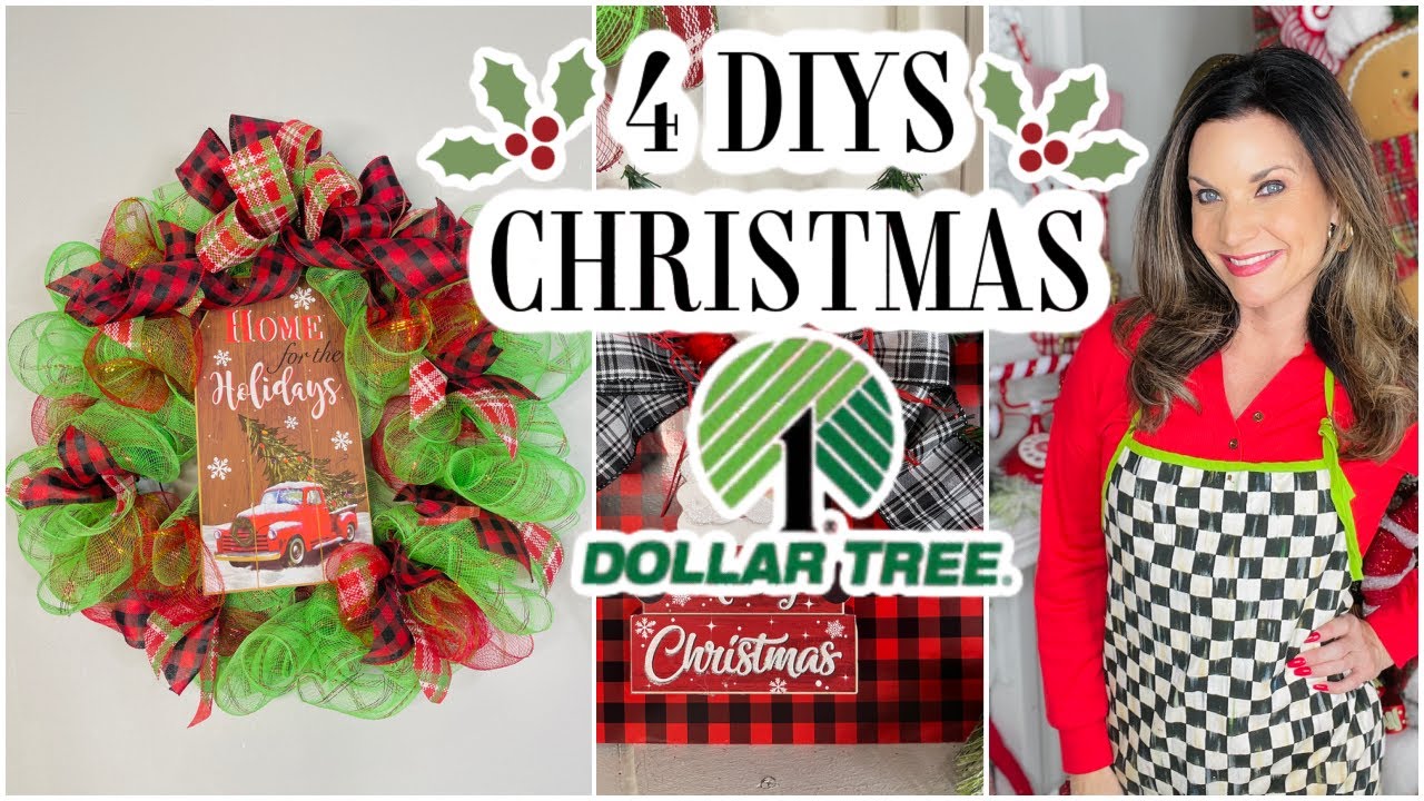 🎄4 DIY Dollar Tree Christmas WREATH+ SIGN Crafts🎄Ep 19 "I love Christmas" Olivia's Romantic Home