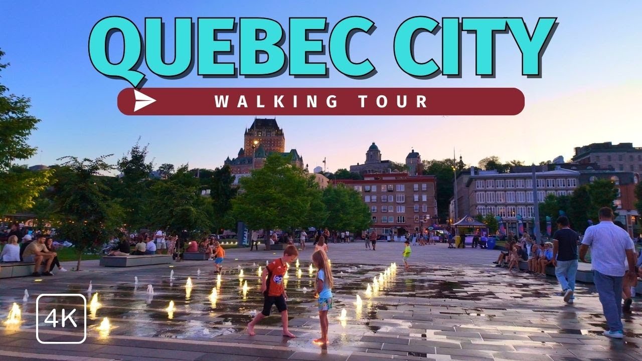 Summer Walk in Quebec City 🇨🇦 ☀️| Old Quebec Walking Tour in 4K with Captions