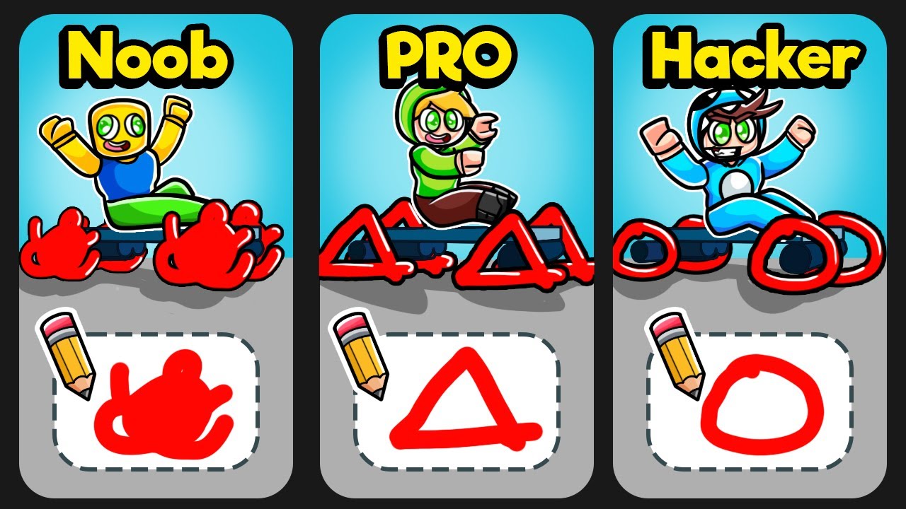 DIBUJAMOS NUESTROS AUTOS NOOB PRO HACKER 😆🏎 ROBLOX