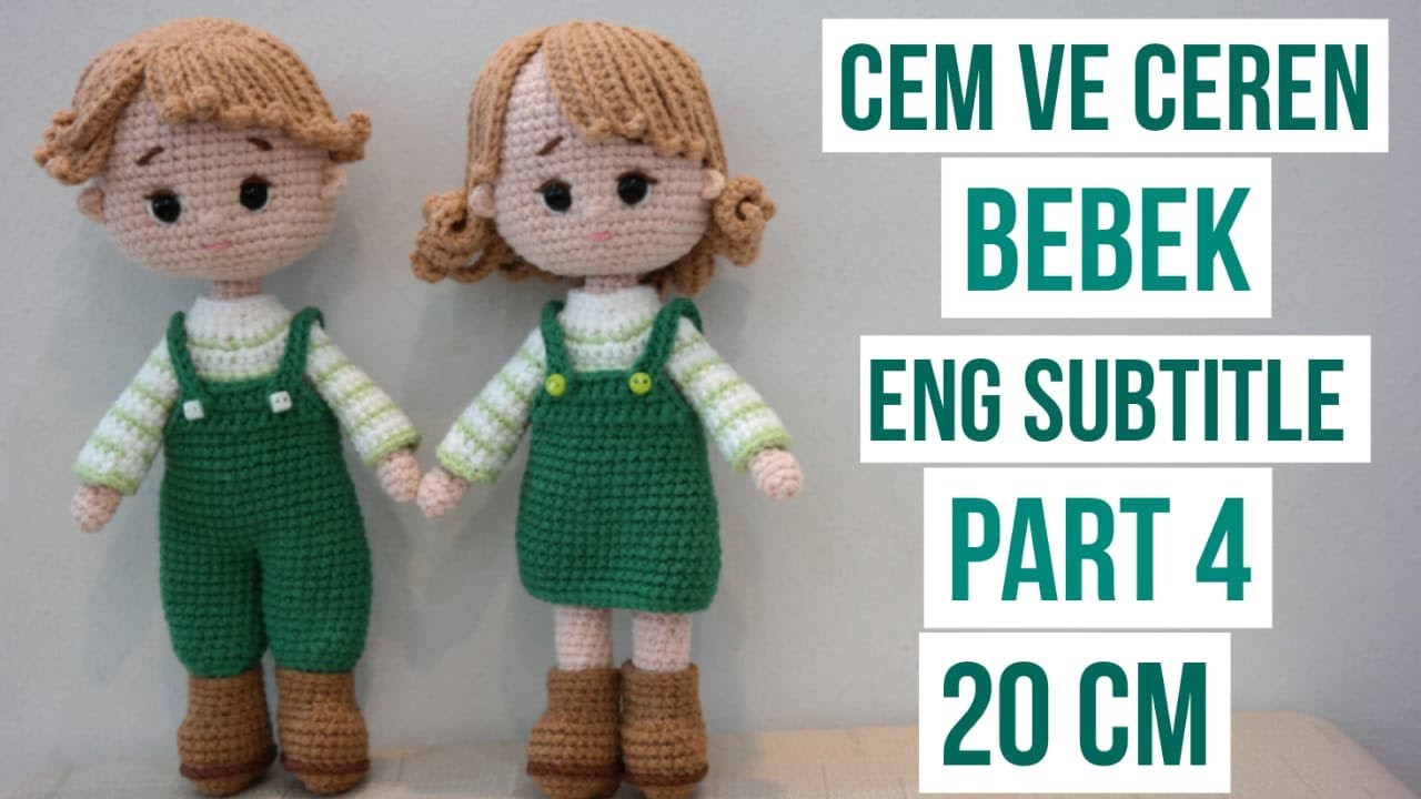 Amigurumi Cem ve Ceren Bebek 20cm 4.Bölüm:Bluz,Pantolon,Jile,Ayakkabı Yapımı #crochet #valentinesday