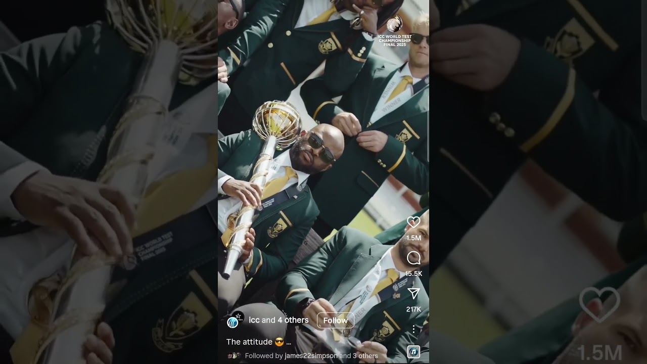 ICC World Test Championship 2025 Winners 😎🕶👏 - Proteas #icc #iccchampionstrophy2025 #southafrica