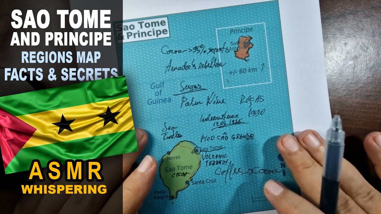 ASMR: SAO TOME and PRINCIPE Map Contour | Key Facts and Highlights | ASMR maps and facts