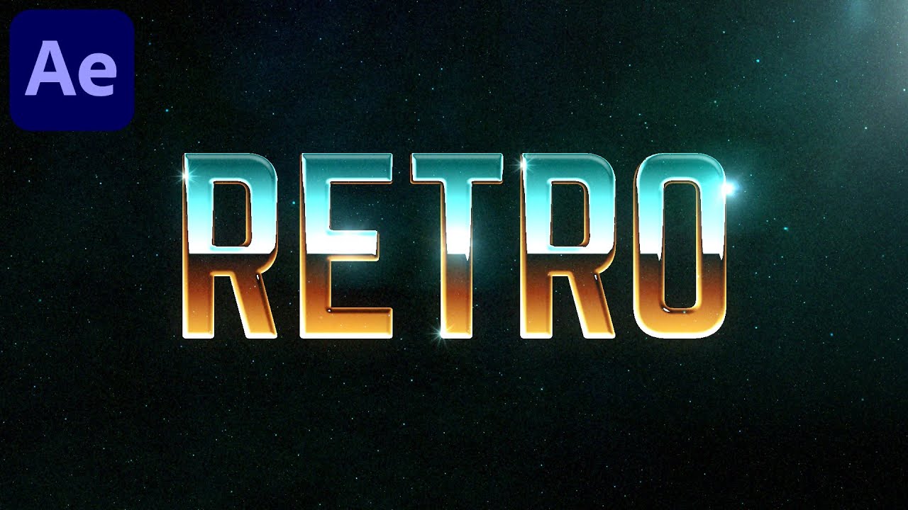 Retro Text Animation in After Effects - After Effects Tutorial | No Plugins Required