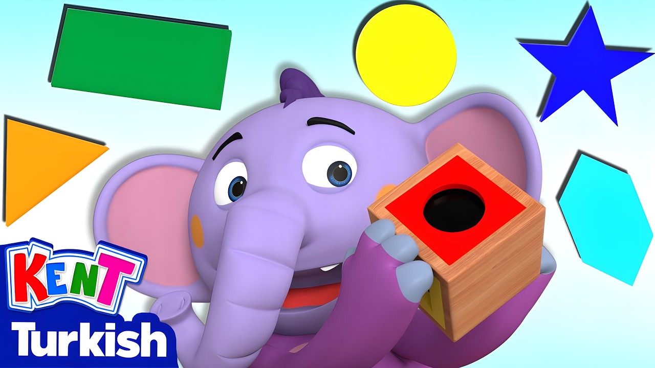 Puzzle Küpü ile Şekilleri Öğrenin | Çocuklar İçin Öğrenme Videoları | Kent Turkish