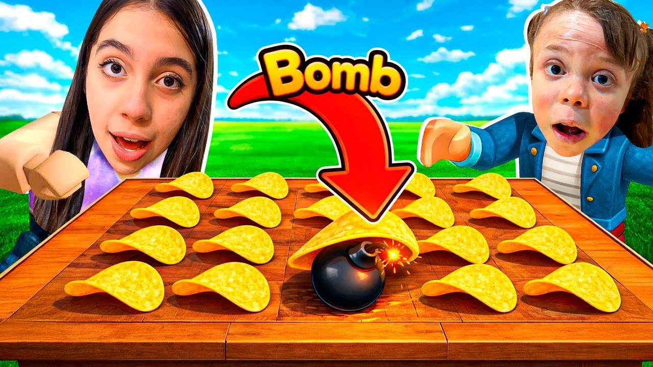 SARAH E ELOAH NO DESAFIO DO N&Atilde;O ESCOLHA O CHIPS COM A BOMBA - Roblox