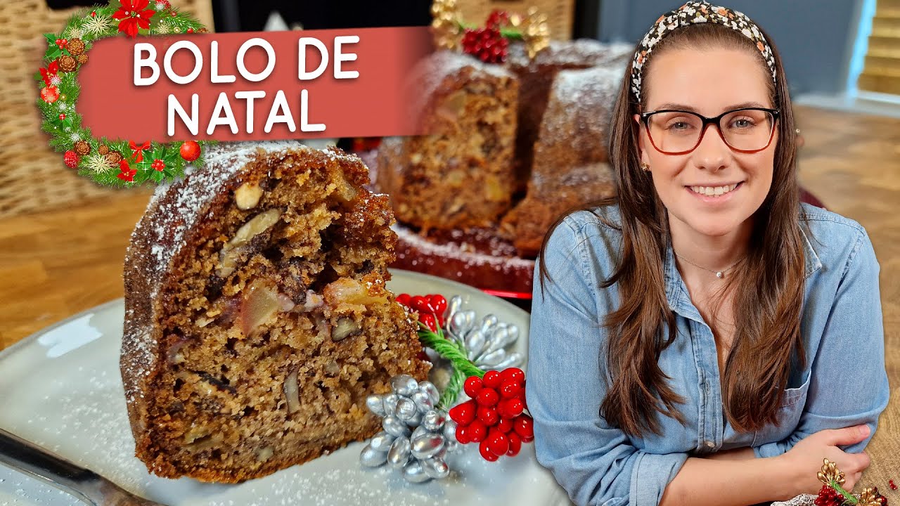 Bolo especial de natal com frutas e nozes | Bolo frei