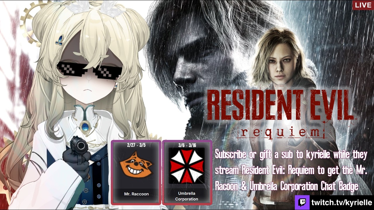 🎁Resident Evil Requiem Day 2🔴Watch here & also RE9 Rewards: https://twitch.tv/Kyrielle