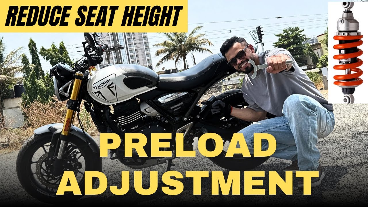 Triumph Speed 400 Suspension PRELOAD Adjustment | Reduce Seat Height | STIFF to SOFT