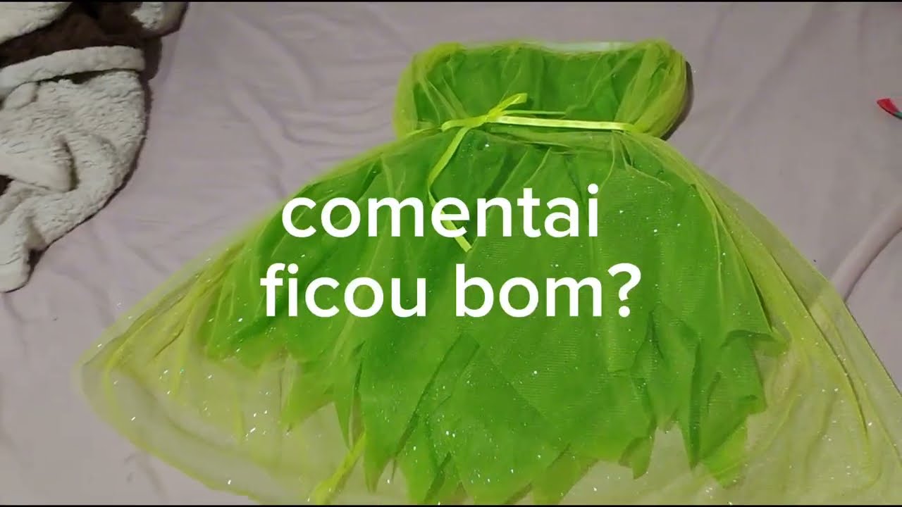 Como fazer a fantasia da Sininho rápido sem costura 
