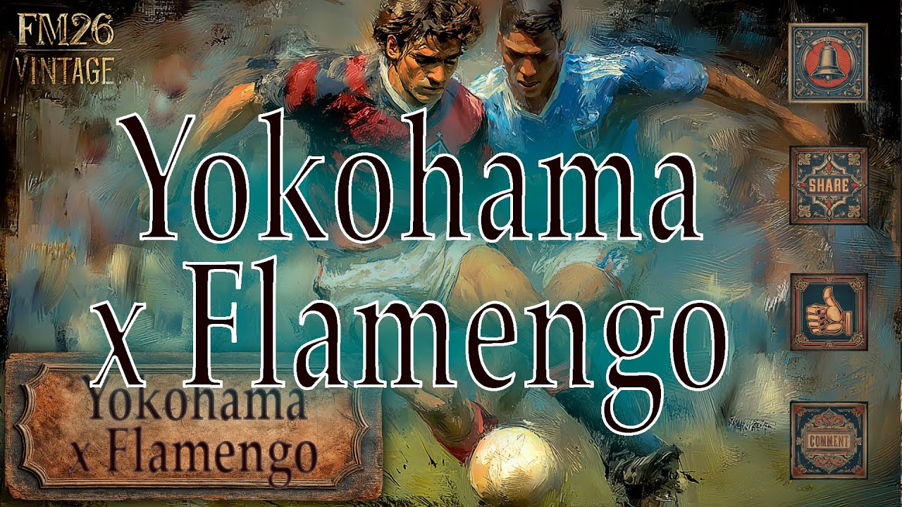 FM26 Vintage | WOW! over 12 goal match | Yokohama x Flamengo | Highlights | No Comments | FM26 Retro
