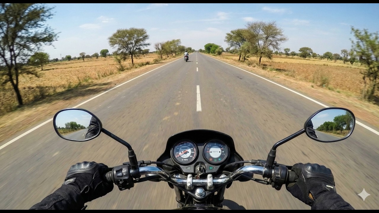 Sonkatch To Bagli Non-stop Solo Ride On Hf Delux Bike | Winter Riding From Village | Episode - 9