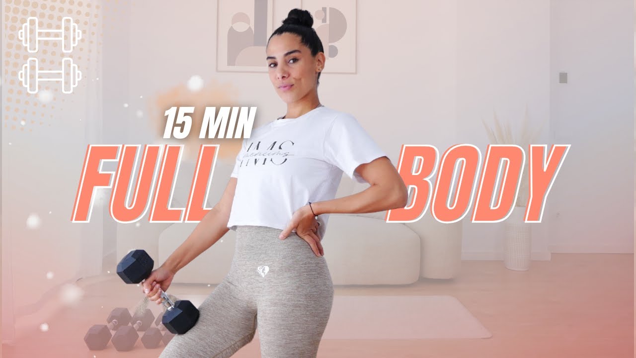 15 MIN FULL BODY NO REPEAT ( Séance avec haltères à la maison )