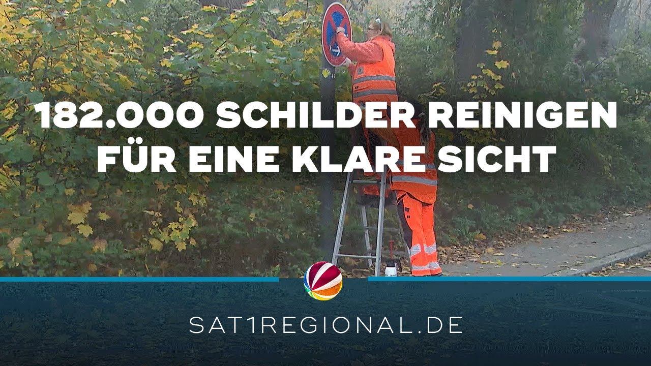 Verkehrssicherheit: Sie reinigen die mehr als 182.000 Straßen- und Verkehrsschilder in Hamburg