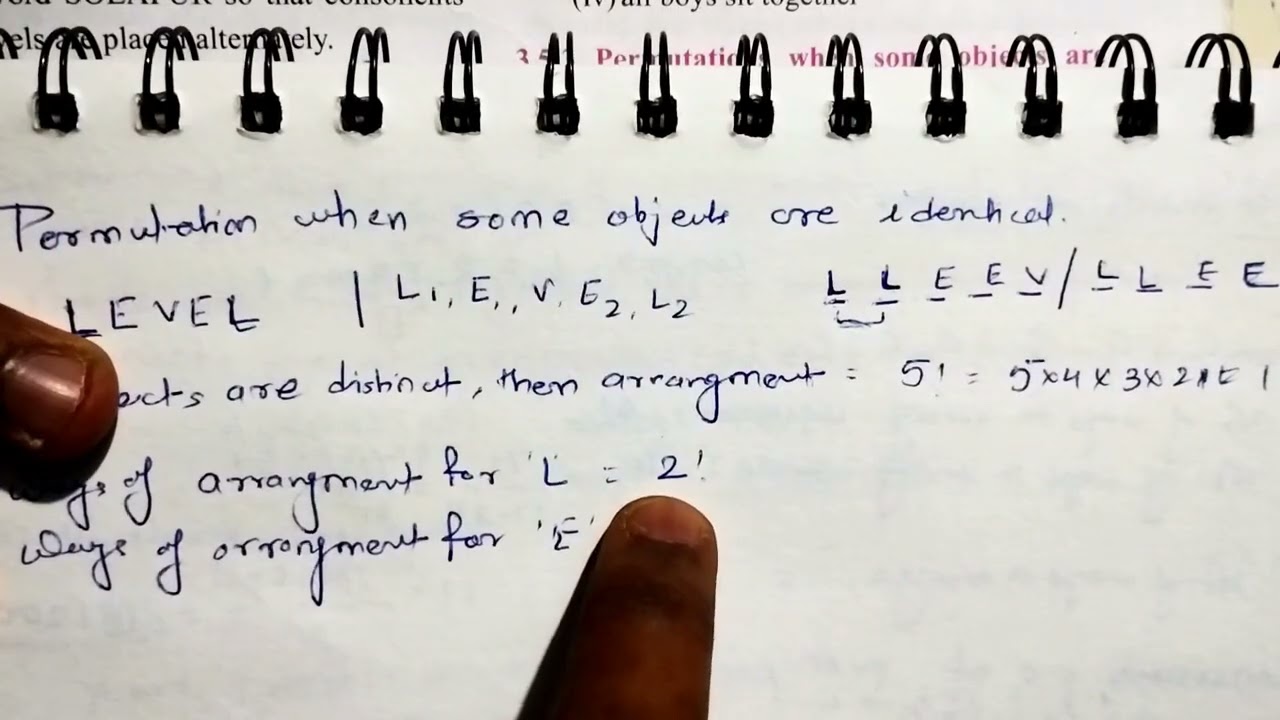 Permutations when some objects are identical....