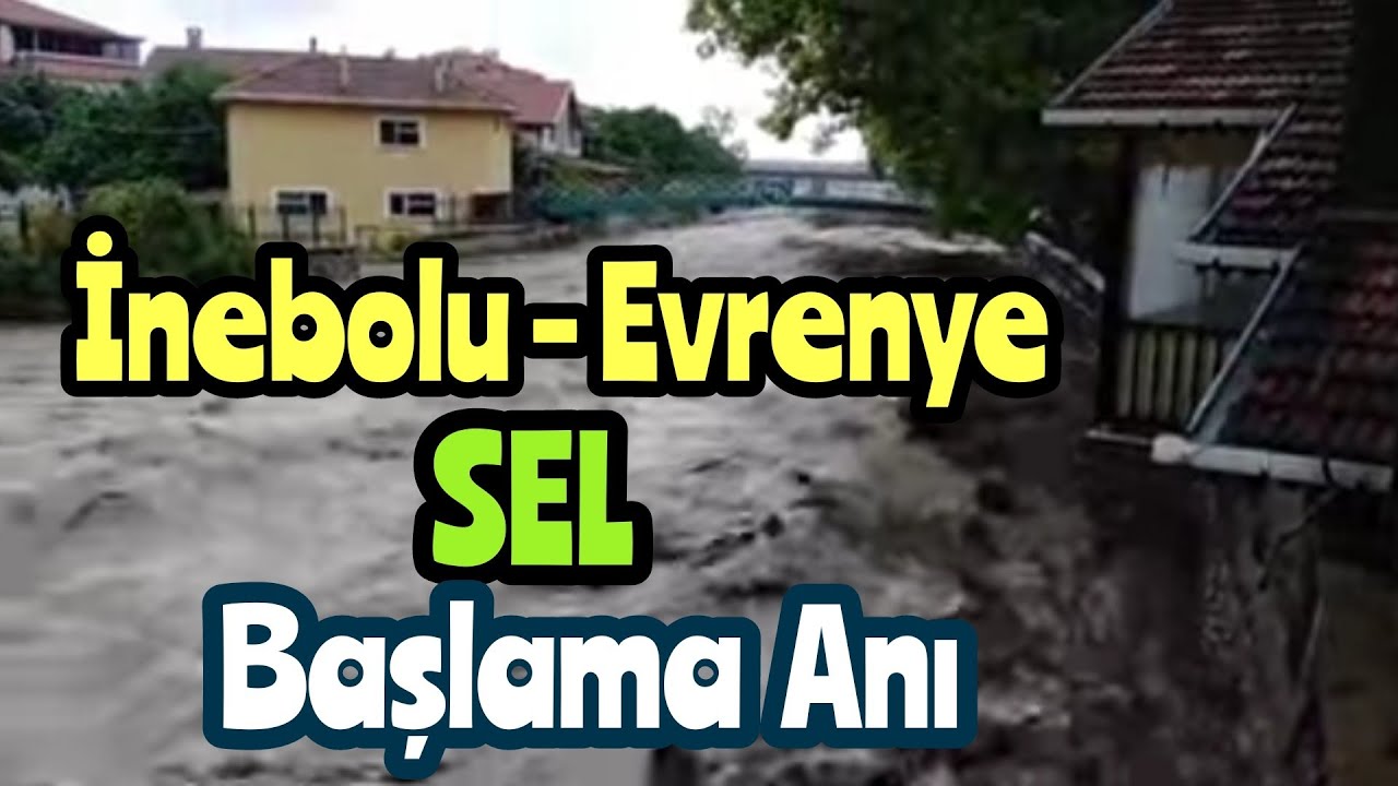Kastamonu İnebolu Evrenye Köyü Dere Yatağı Su Yükseldi 😔 Sağanak Yağış Sel Felaketine An Bıraktı