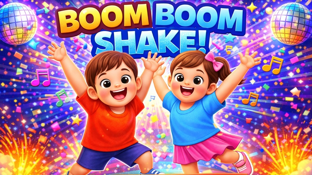 Boom Boom Shake! 🕺 Kids Dance Song | Nursery Rhymes & Fun Action Song for Toddlers, NURSERY RHYMES