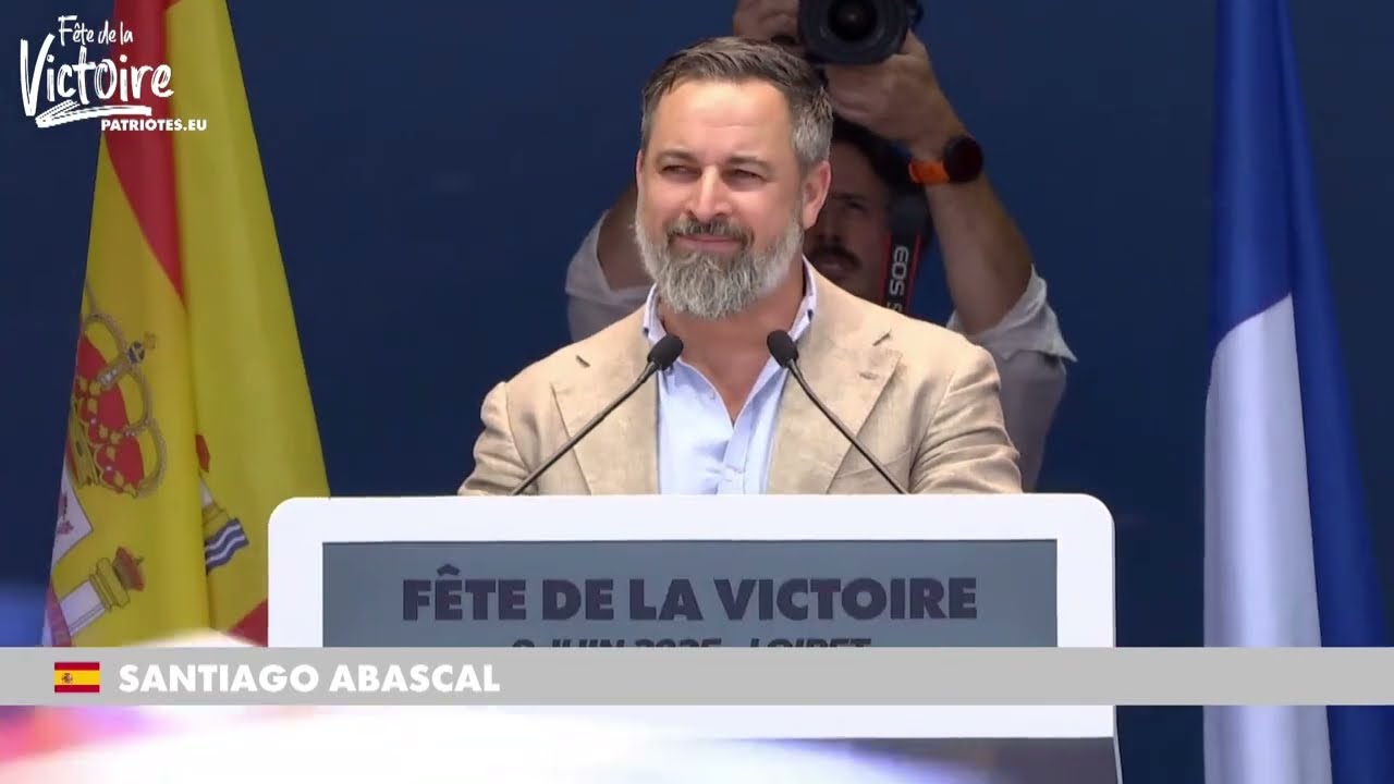 &iexcl;Discurso &iacute;ntegro de Santiago Abascal en la fiesta de la victoria del 9 de junio!