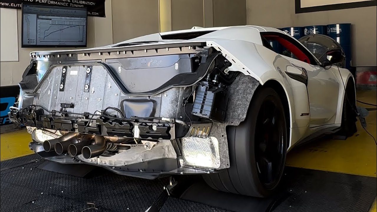 STRAIGHT PIPED C8 Z06 CORVETTE REVS TO 8600 ON THE DYNO FABSPEED EXHAUST EVENTURI INTAKE