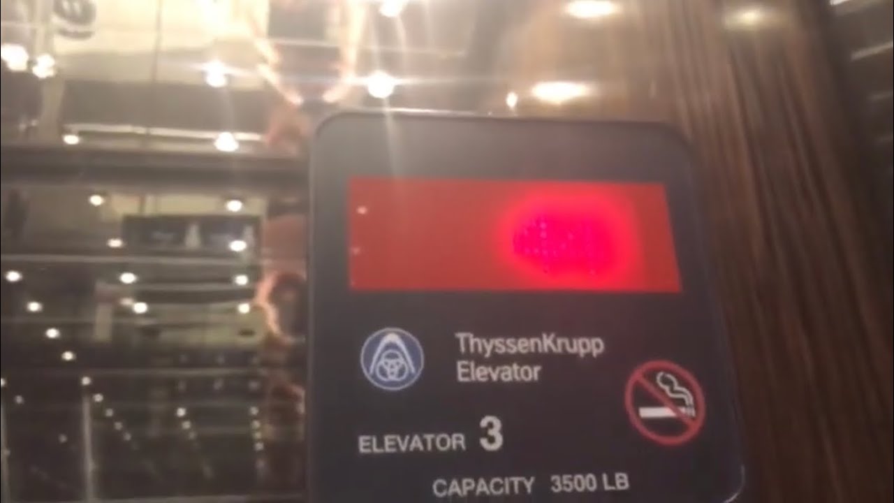 Busted For Filming! ThyssenKrupp TAC50 traction elevators @ Latitude On The River Brickell Miami, FL