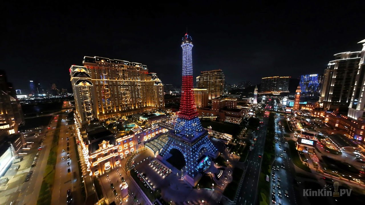 MACAU EIFFEL TOWER At Night | Cinematic FPV | DJI O4 Air Unit Pro (4K) 