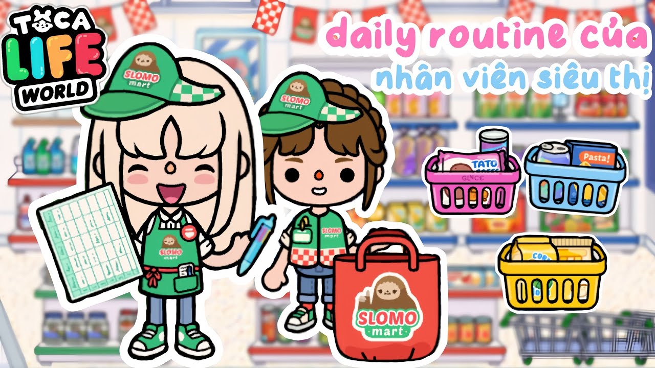 BƠ LÀM NHÂN VIÊN SIÊU THỊ sẽ ra sao 🛒✨🫧 | Bơ Channel | Toca Boca